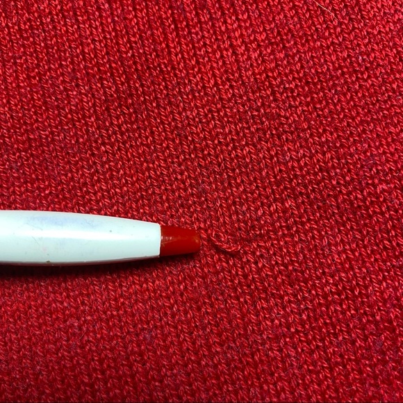 IRO Jeans Nosasa Red Distressed Sweater Size Small - Picture 8 of 9